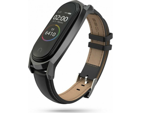 Tech Protect Herms Λουράκι Leather Μαύρο (Mi Band 5) Tech Protect Herms Λουράκι Leather Μαύρο (Mi Band 5)