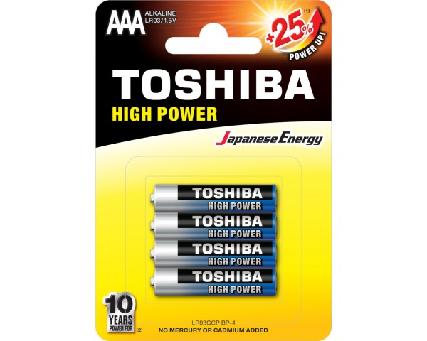 Toshiba High Power Αλκαλικές Μπαταρίες AAA 1.5V 4τμχ Toshiba High Power Αλκαλικές Μπαταρίες AAA 1.5V 4τμχ