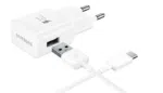 Samsung EP-TA20 Φορτιστής με Καλώδιο USB-C με Θύρα USB-A 15W White - Image 2